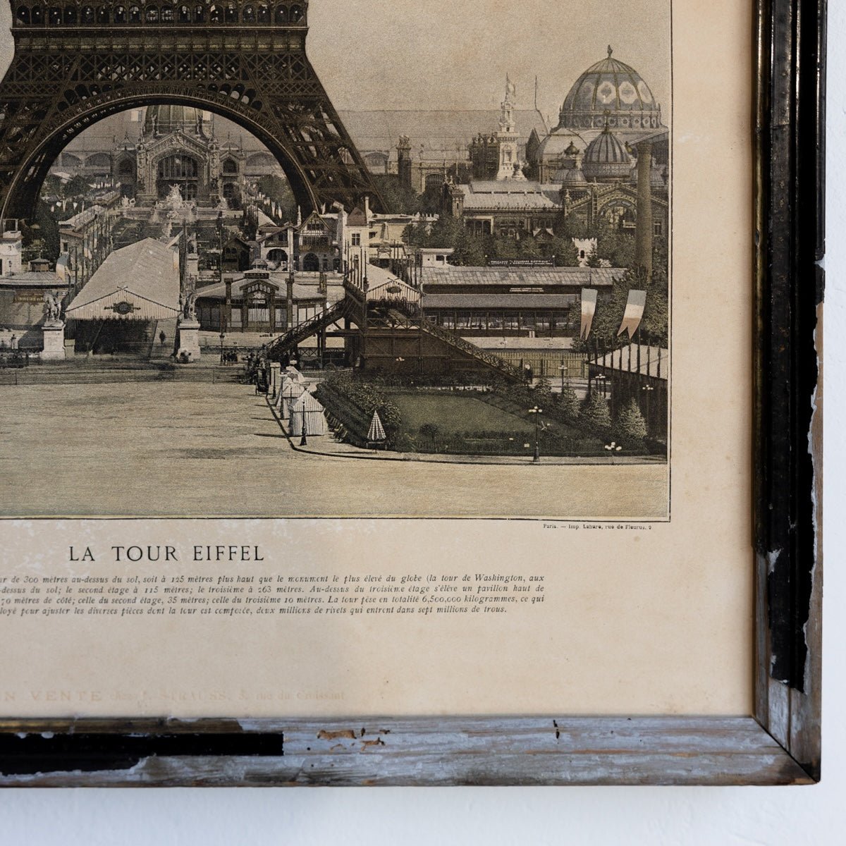 Antique Tour Eiffel Worlds Fair Advertisement - elsie green - art