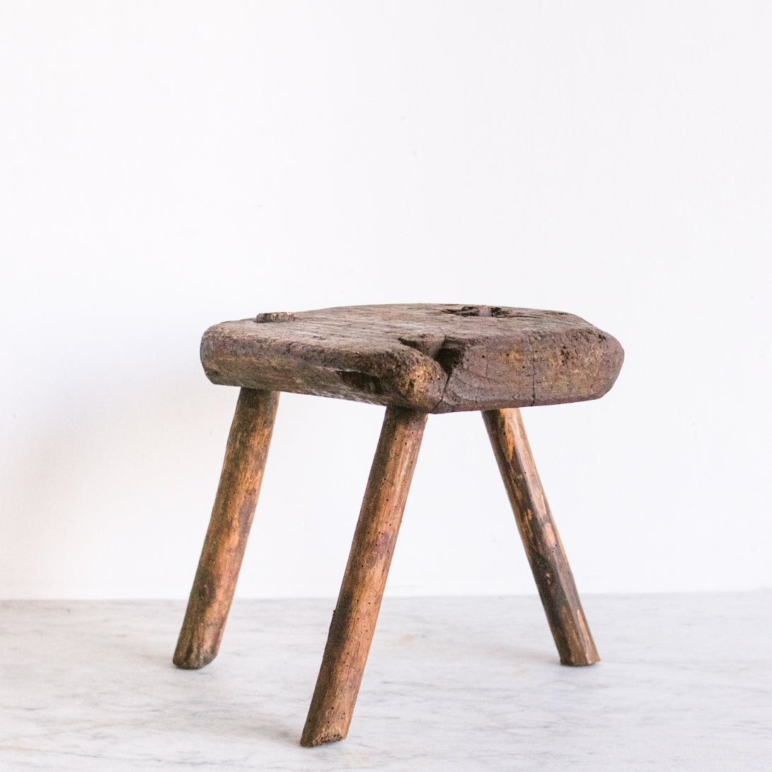Antique Tripod Stool - elsie green - furniture