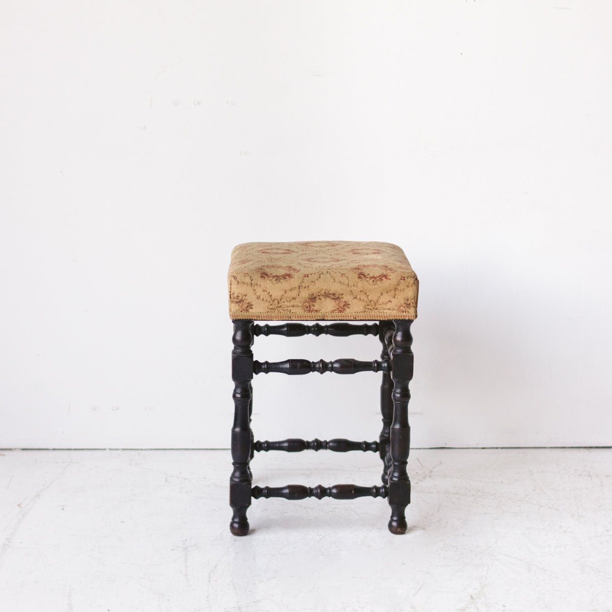 Antique Upholstered Ottoman - elsie green - furniture