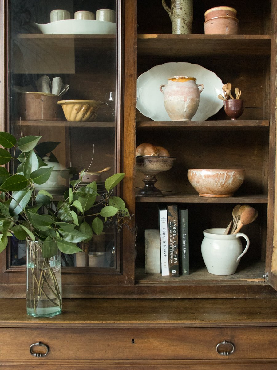 Antique Walnut China Cabinet - elsie green - furniture