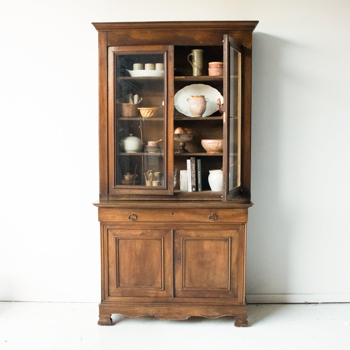 Antique Walnut China Cabinet - elsie green - furniture