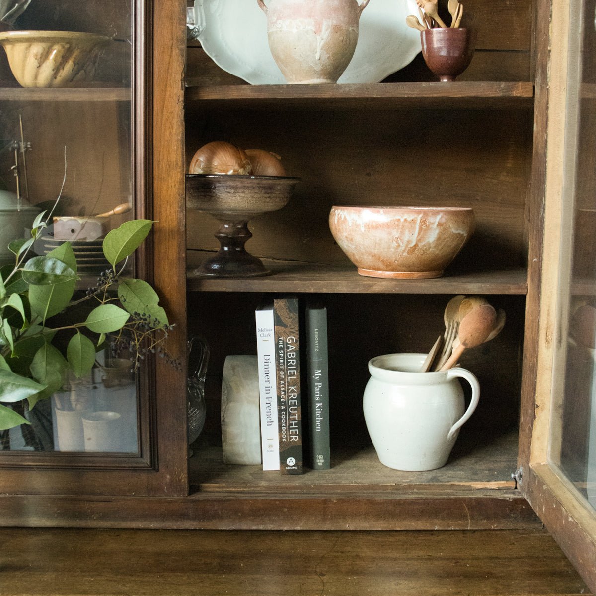 Antique Walnut China Cabinet - elsie green - furniture