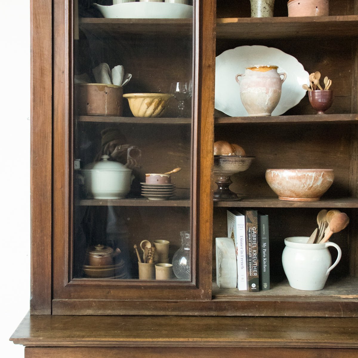 Antique Walnut China Cabinet - elsie green - furniture