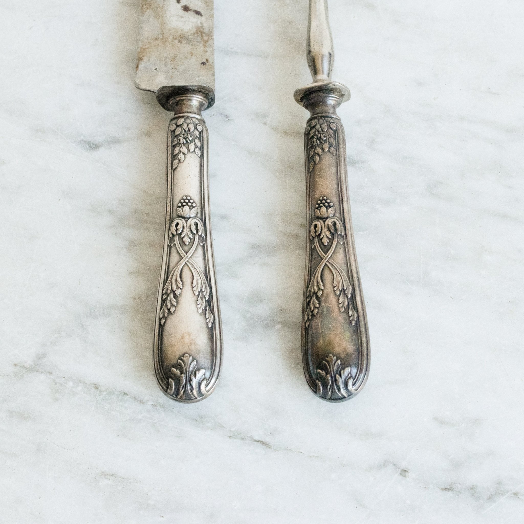 Art Nouveau Carving Set With Paris Stamp - elsie green - The French Kitchen