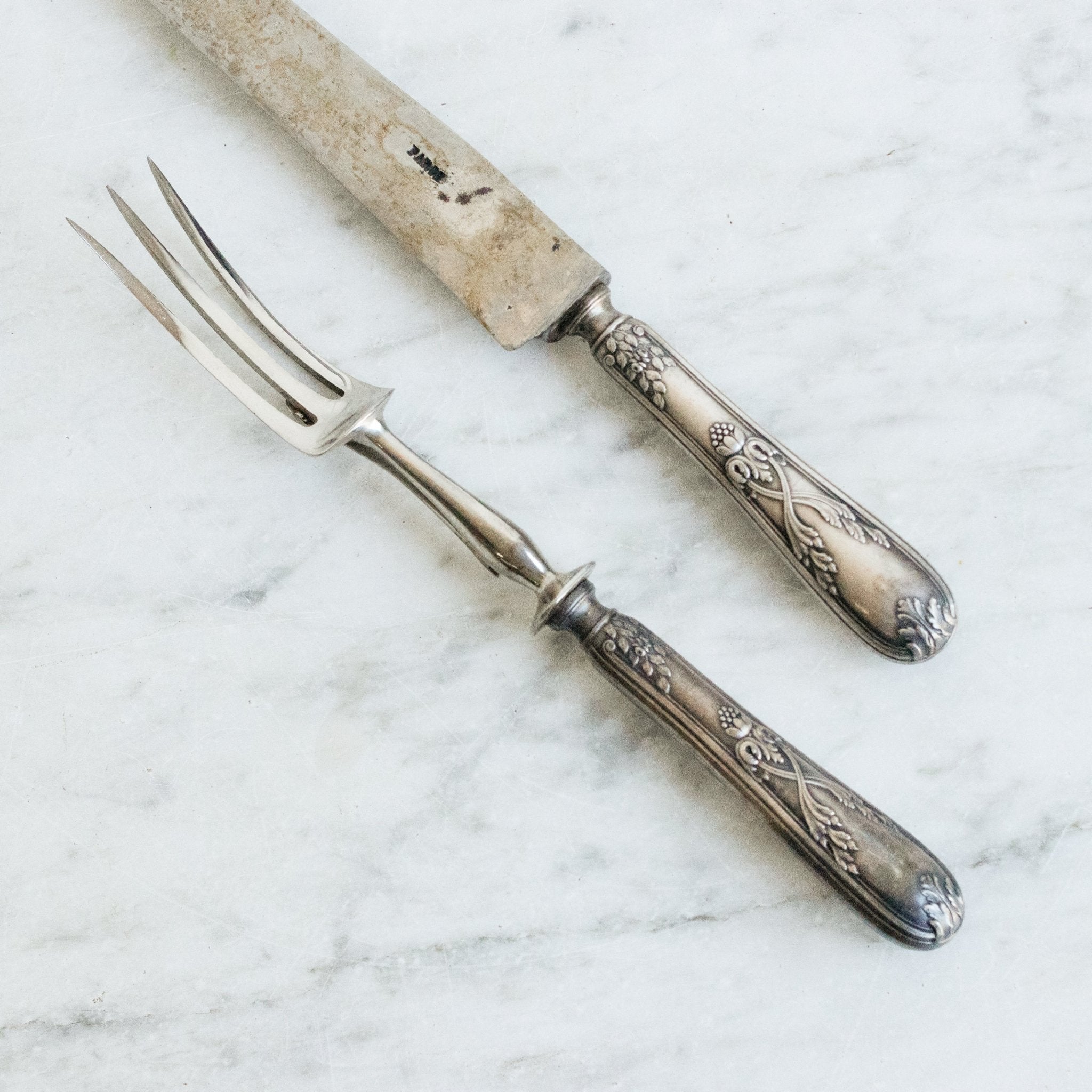 Art Nouveau Carving Set With Paris Stamp - elsie green - The French Kitchen