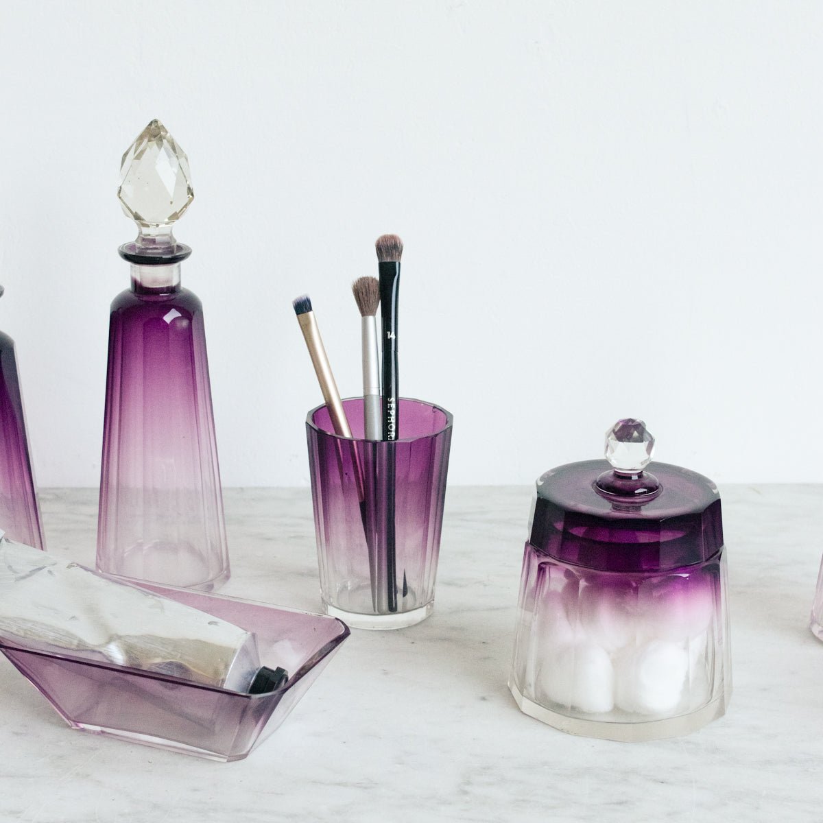 Baccarat Crystal Vanity Pieces - elsie green - decor