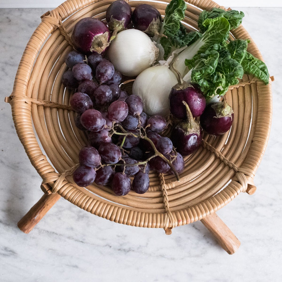 Bamboo Pedestal Bowl - elsie green - decor