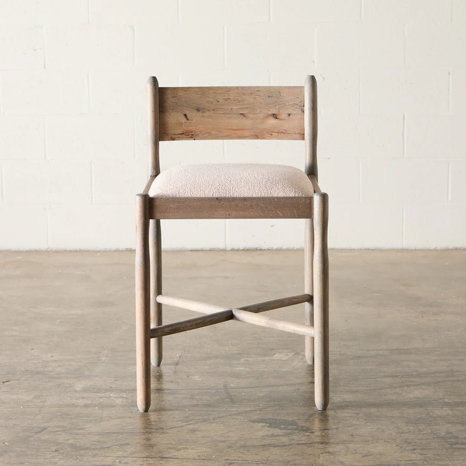 Beam Reclaimed Oak Counter Stool - elsie green - reclaimed wood furniture