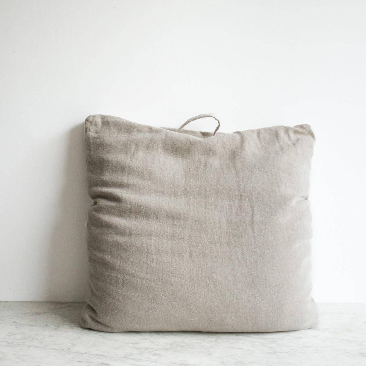 Belgian Linen Floor Pillow - elsie green - Textiles
