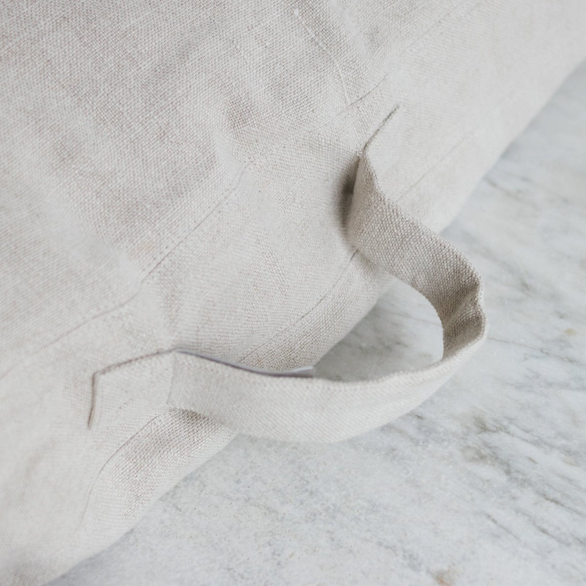 Belgian Linen Floor Pillow - elsie green - Textiles