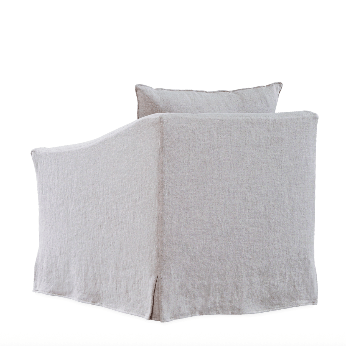 Belgian Slope Arm Slipcovered Chair - elsie green - furniture