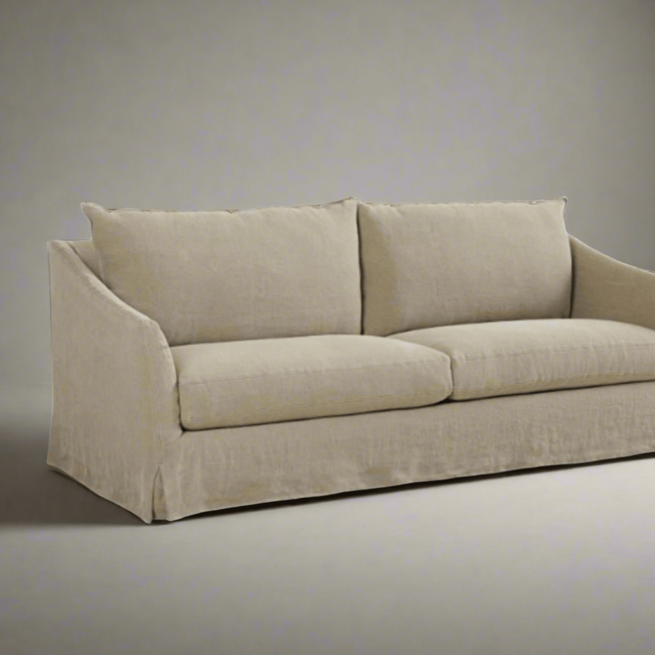 Belgian Slope Arm Slipcovered Sofa - elsie green - Furniture