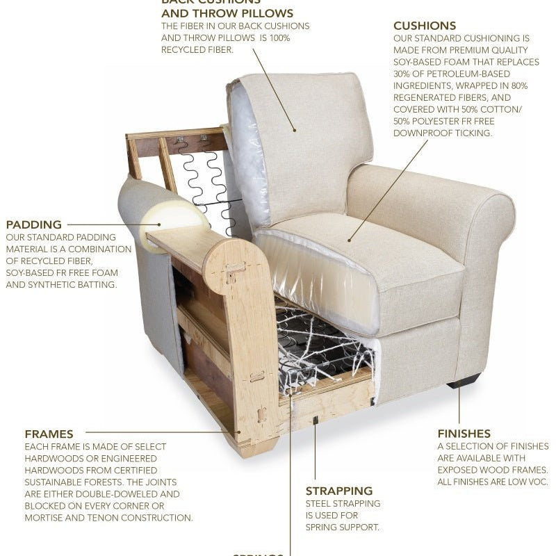 Belgian Slope Arm Slipcovered Sofa - elsie green - Furniture