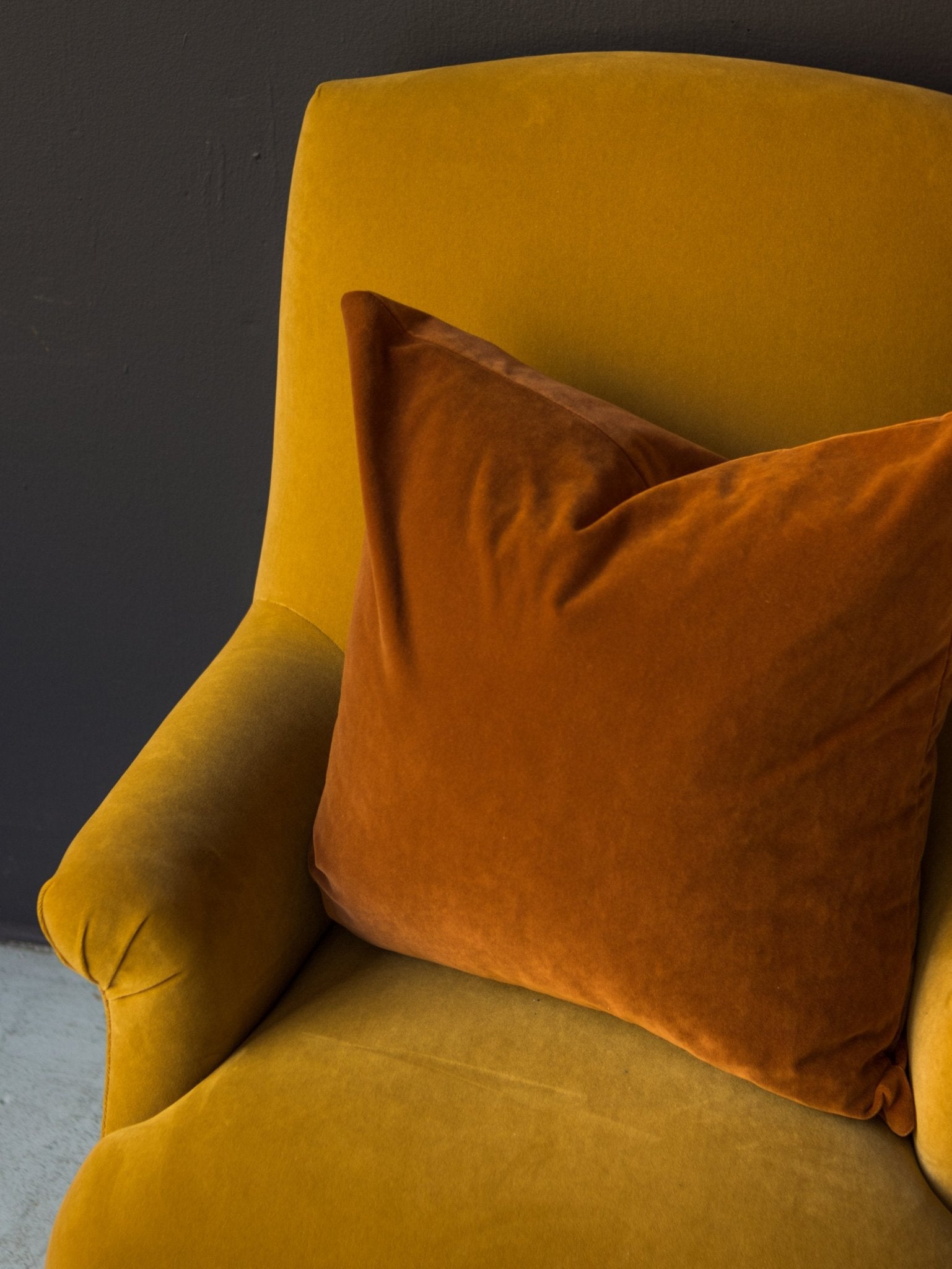 Bellecour Arm Chair | Emile Velvet Caramel - elsie green - Furniture