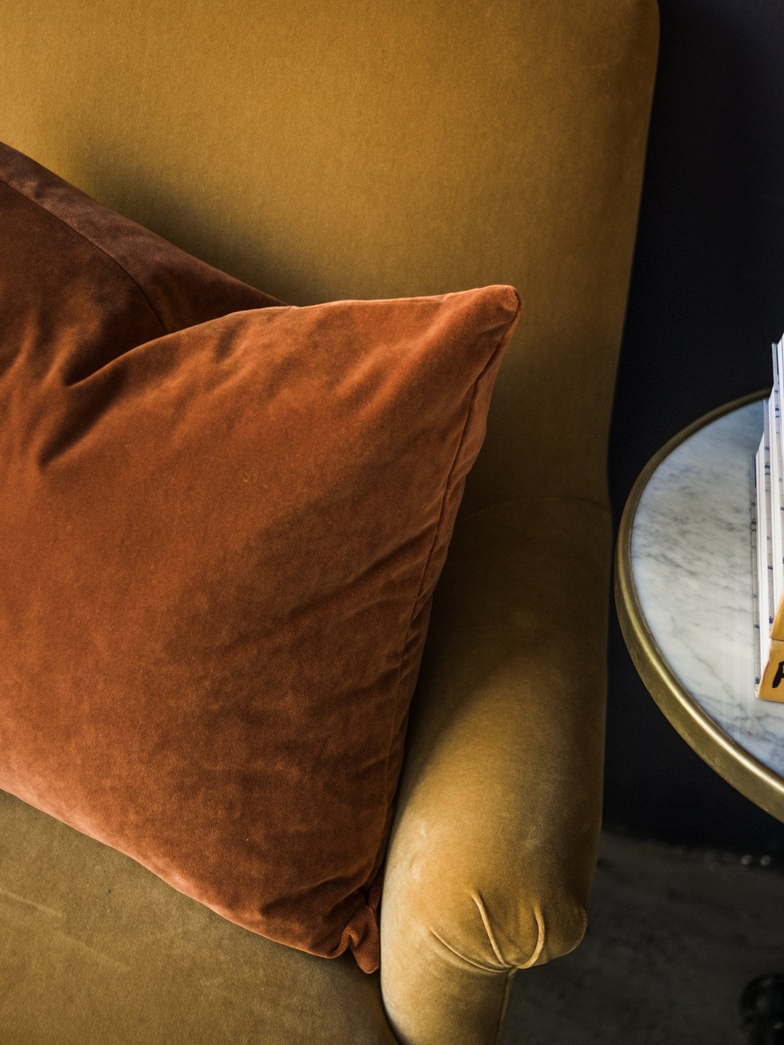 Bellecour Arm Chair | Emile Velvet Caramel - elsie green - Furniture