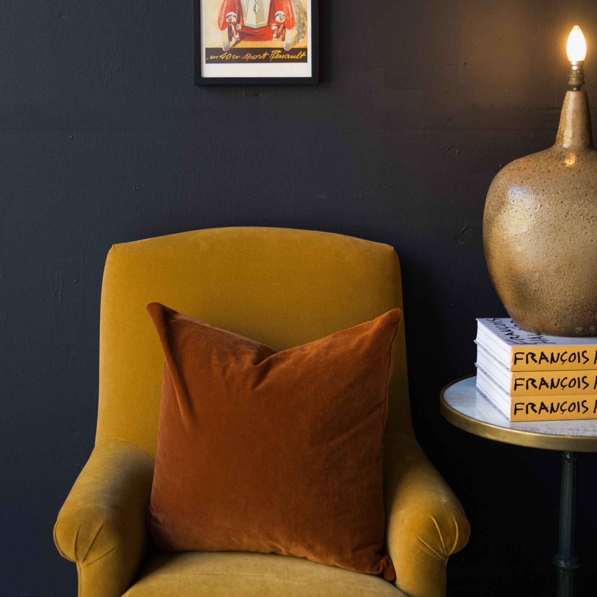 Bellecour Arm Chair | Emile Velvet Caramel - elsie green - Furniture