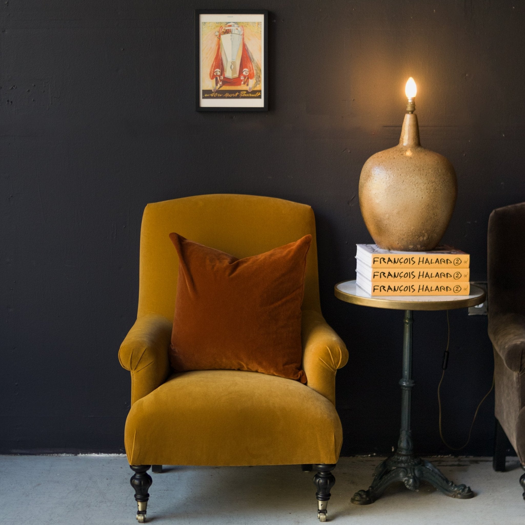 Bellecour Arm Chair | Emile Velvet Caramel - elsie green - Furniture