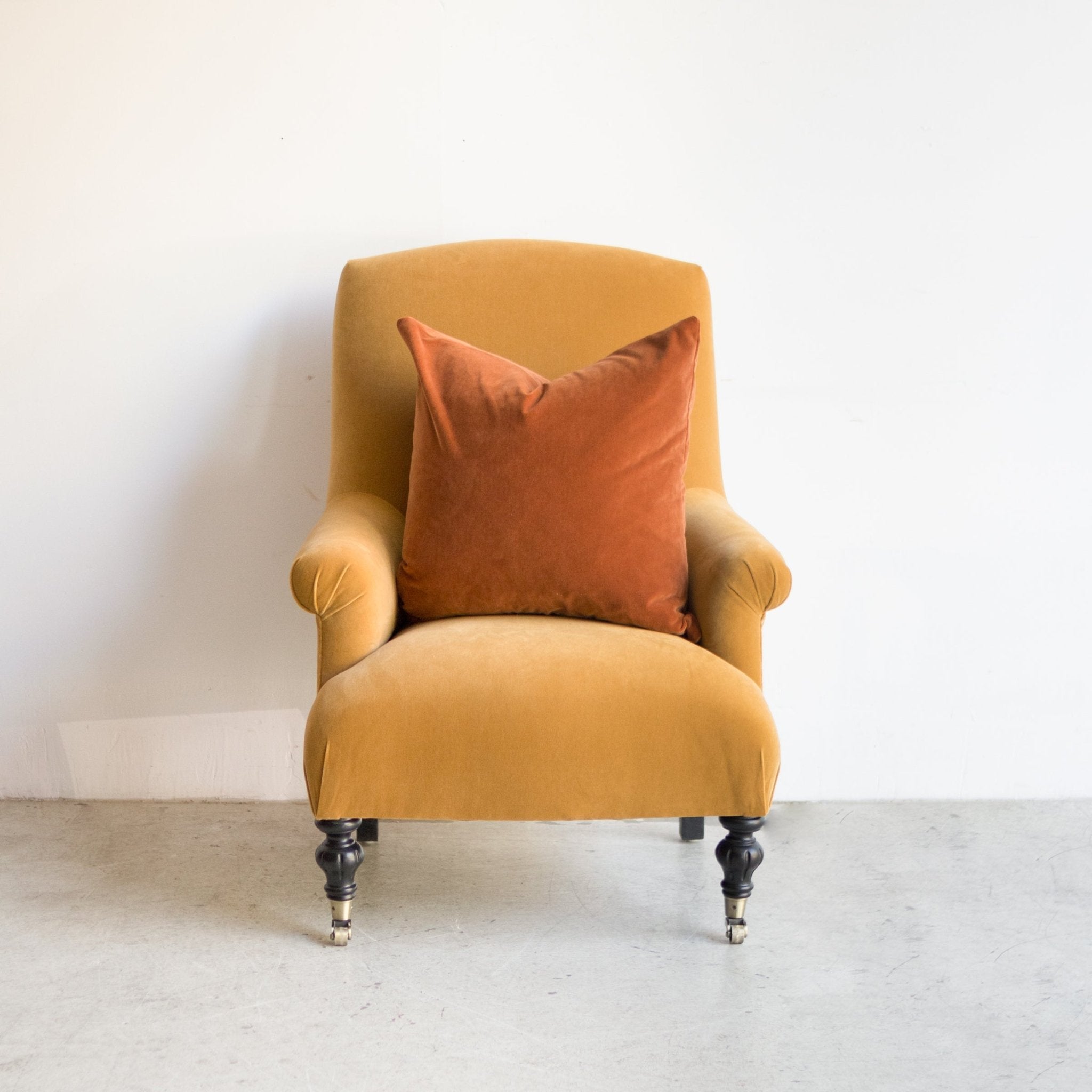 Bellecour Arm Chair | Emile Velvet Caramel - elsie green - Furniture