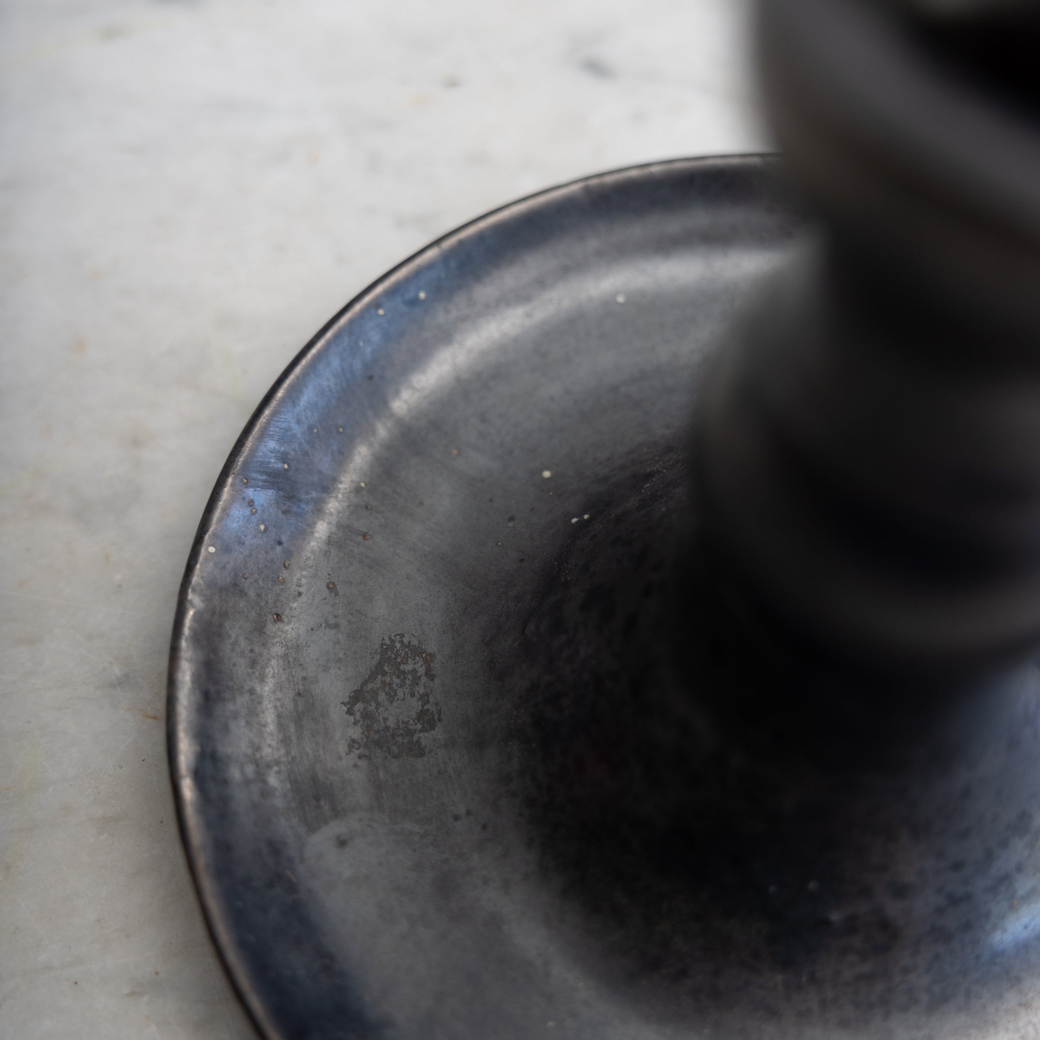 Black Stoneware Candlestick - elsie green - decor