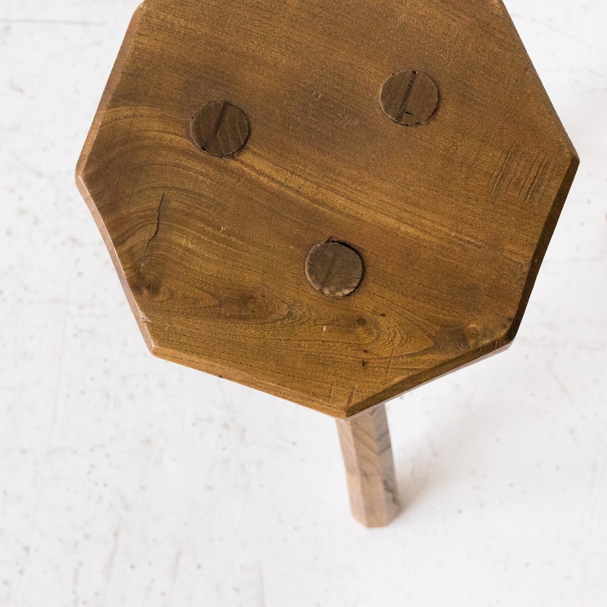 Black Walnut Tripod Stool - elsie green - furniture