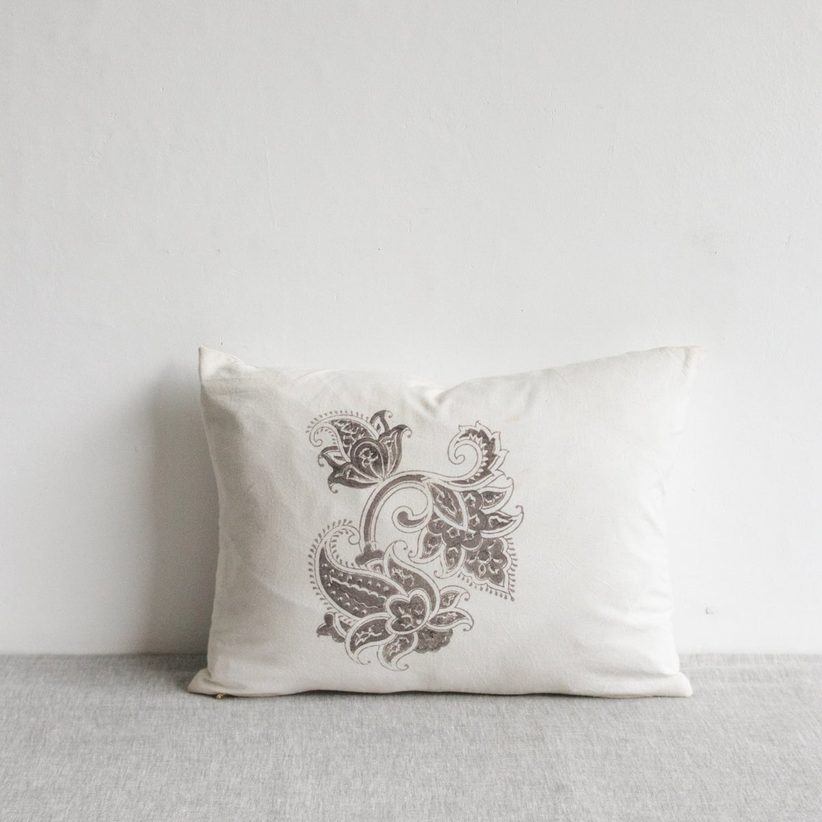 Block Print Petite Lumbar with Brass Zipper | Paris - elsie green - Textiles