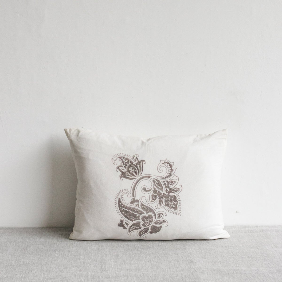 Block Print Petite Lumbar with Brass Zipper | Paris - elsie green - Textiles