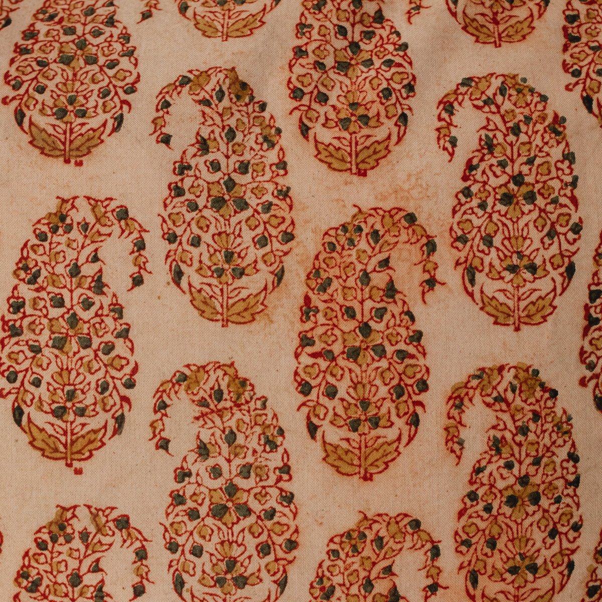 Block Print Pillow Cover | Farida Gold - elsie green - Textiles