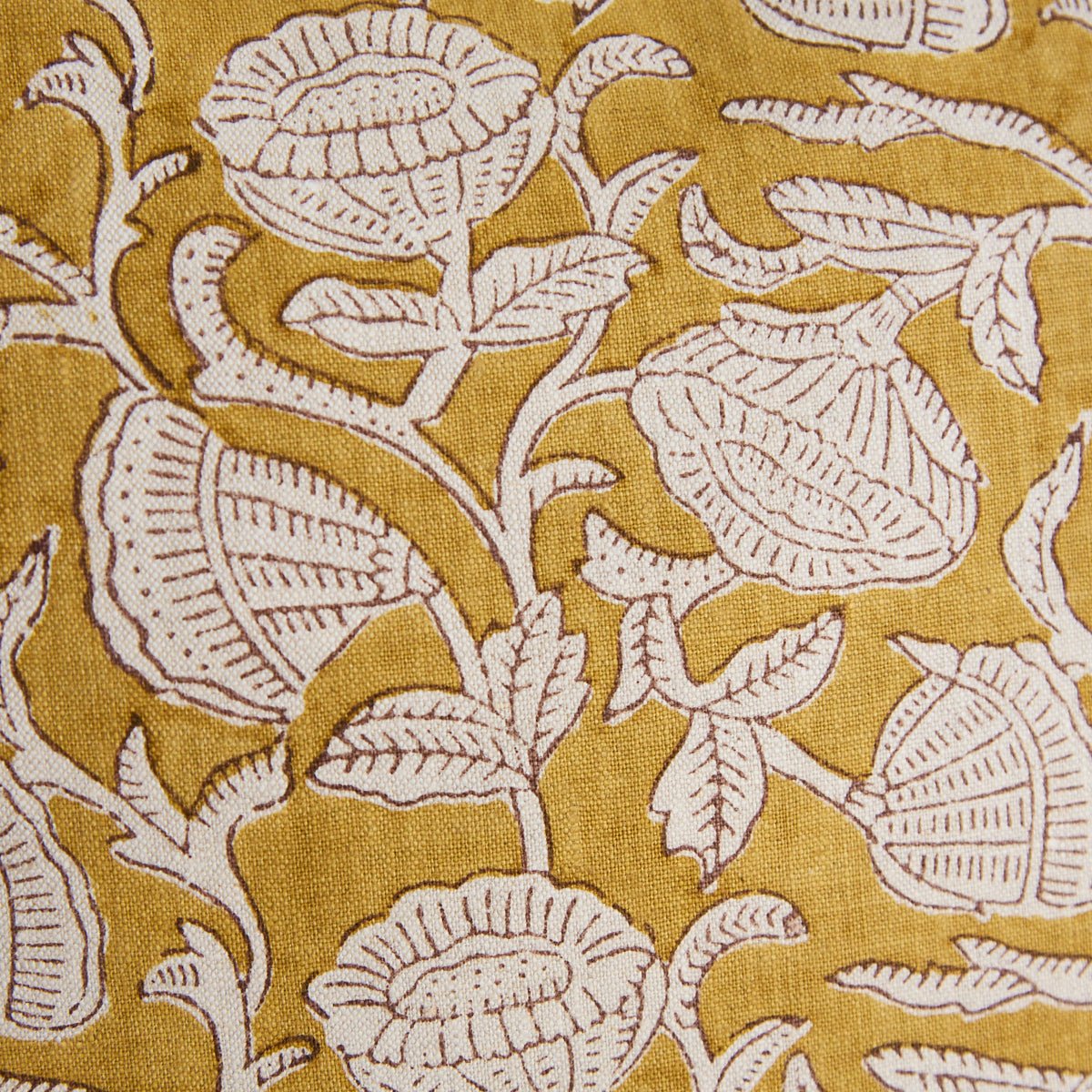 Block Print Pillow Cover | Marbella Saffron - elsie green - Textiles