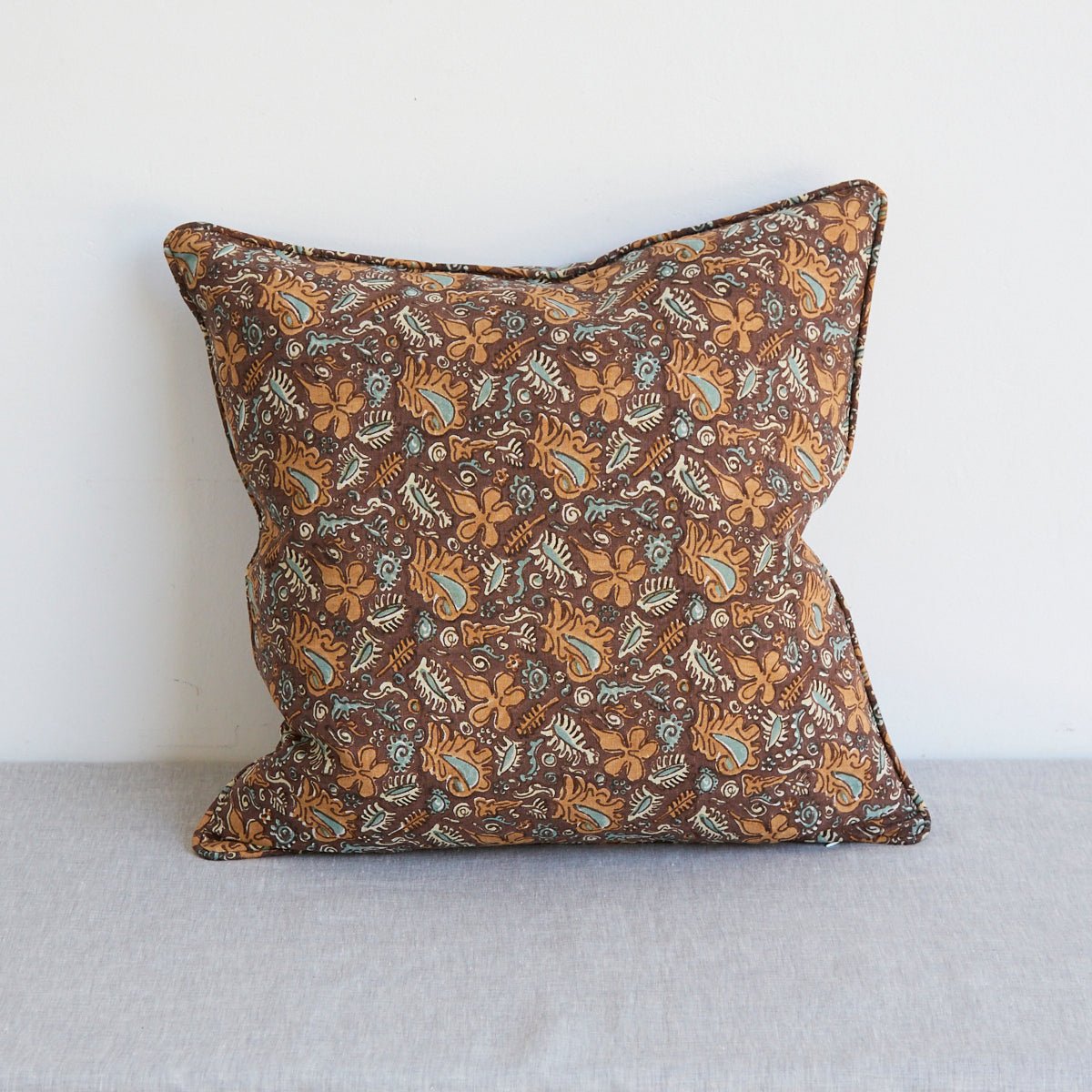 Block Print Pillow Cover | Sartene Sumac - elsie green - Textiles