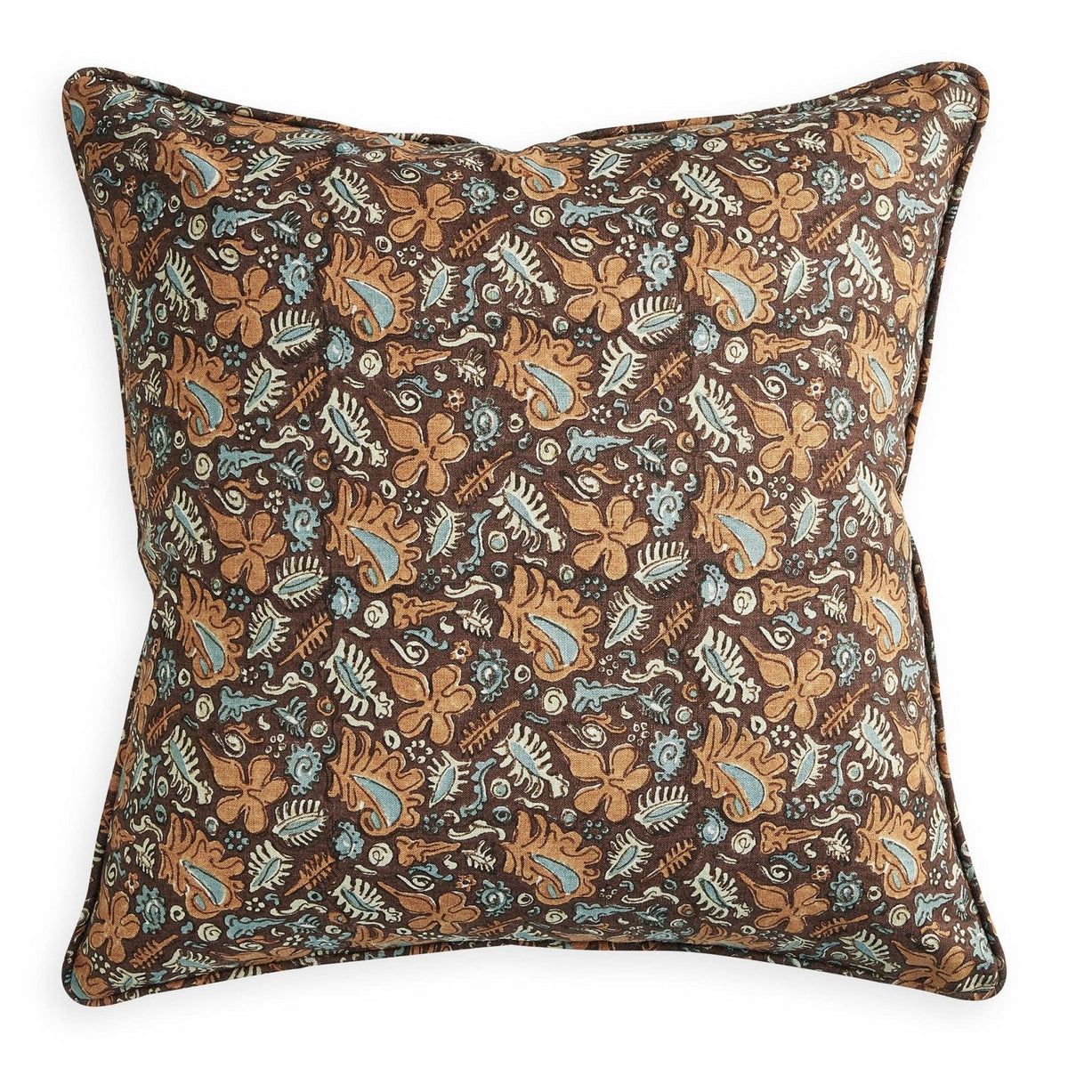 Block Print Pillow Cover | Sartene Sumac - elsie green - Textiles