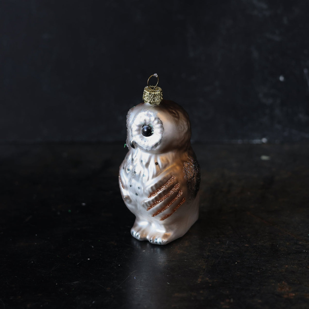 Blown Glass Bashful Owl Ornament - elsie green - decor