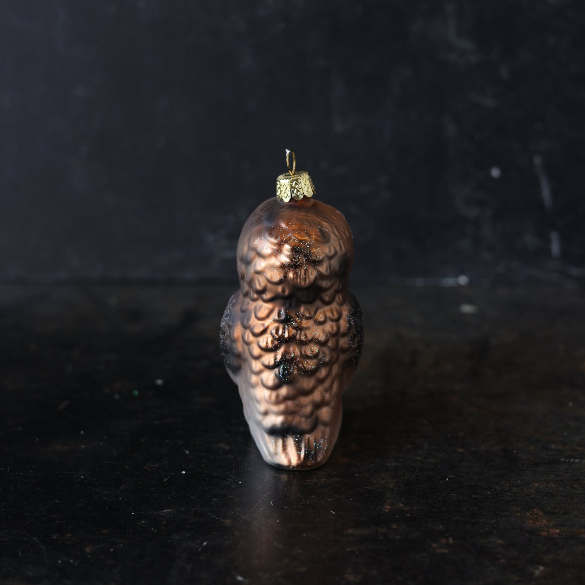 Blown Glass Bashful Owl Ornament - elsie green - decor
