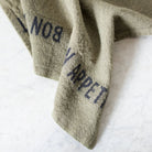 Bon Appetit Napkin Set of 4 | Avocado with Black - elsie green - the french kitchen