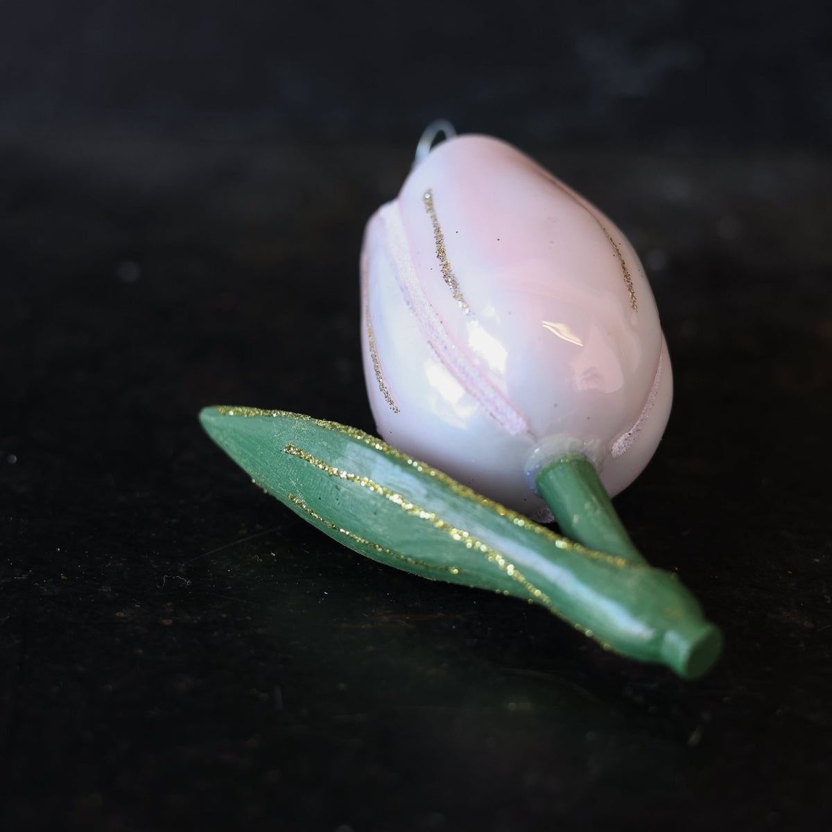 Botanical Tulip Blown Glass Ornament - elsie green - decor