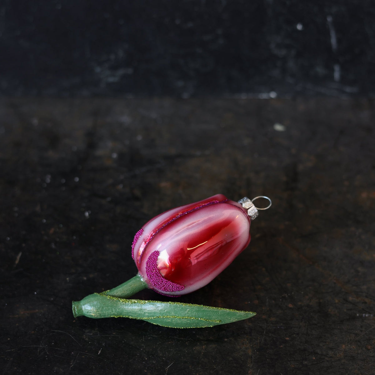 Botanical Tulip Blown Glass Ornament - elsie green - decor