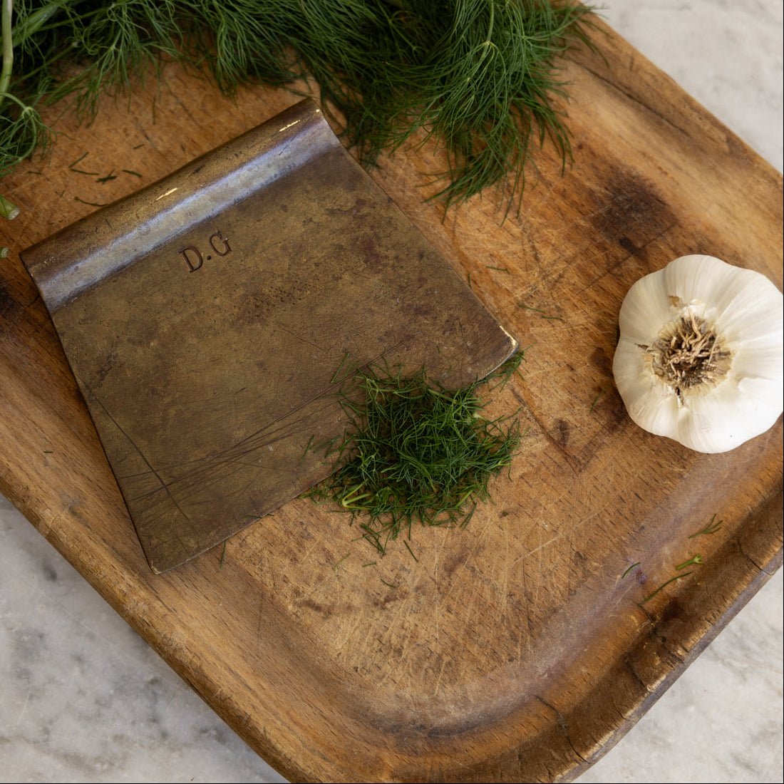 Brass Bench Scraper - elsie green - the french kitchen