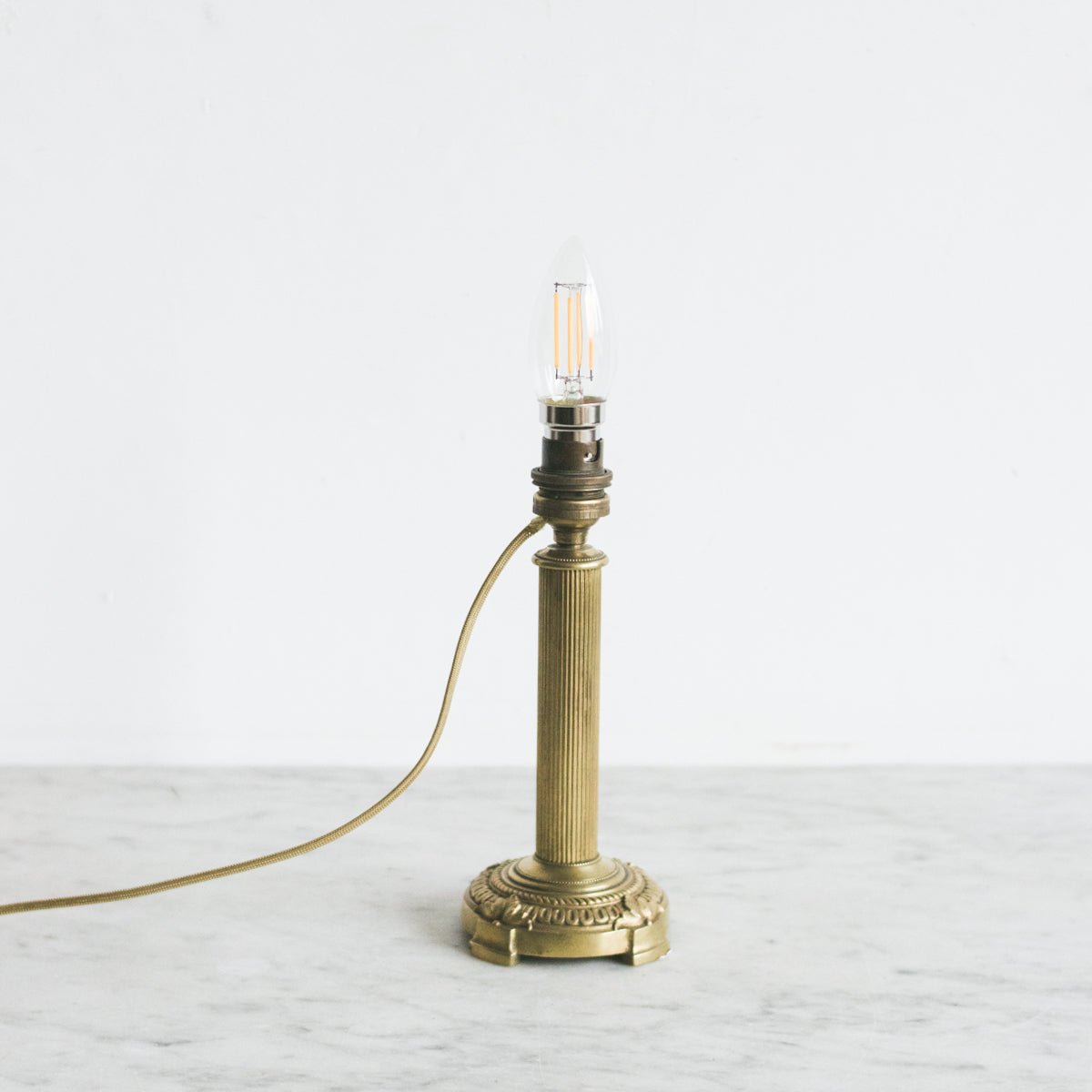 Brass Candlestick Lamp - elsie green - Decor