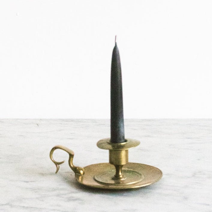 Brass Chamber Candlestick - elsie green - Decor