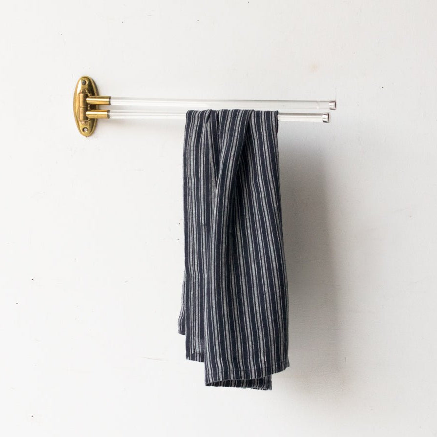 Brass & Glass Towel Bar - elsie green - decor