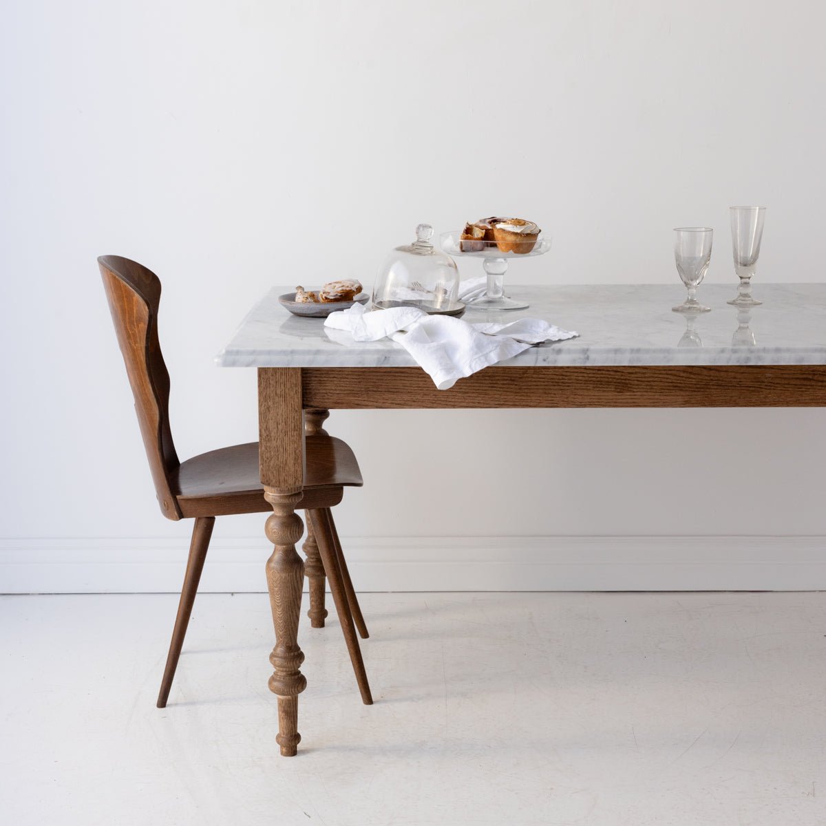 Brocanteur Marble Kitchen Table - elsie green - Custom Furniture