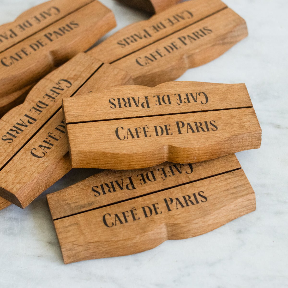Cafe de Paris Menu Stand Set of 4 - elsie green - the french kitchen