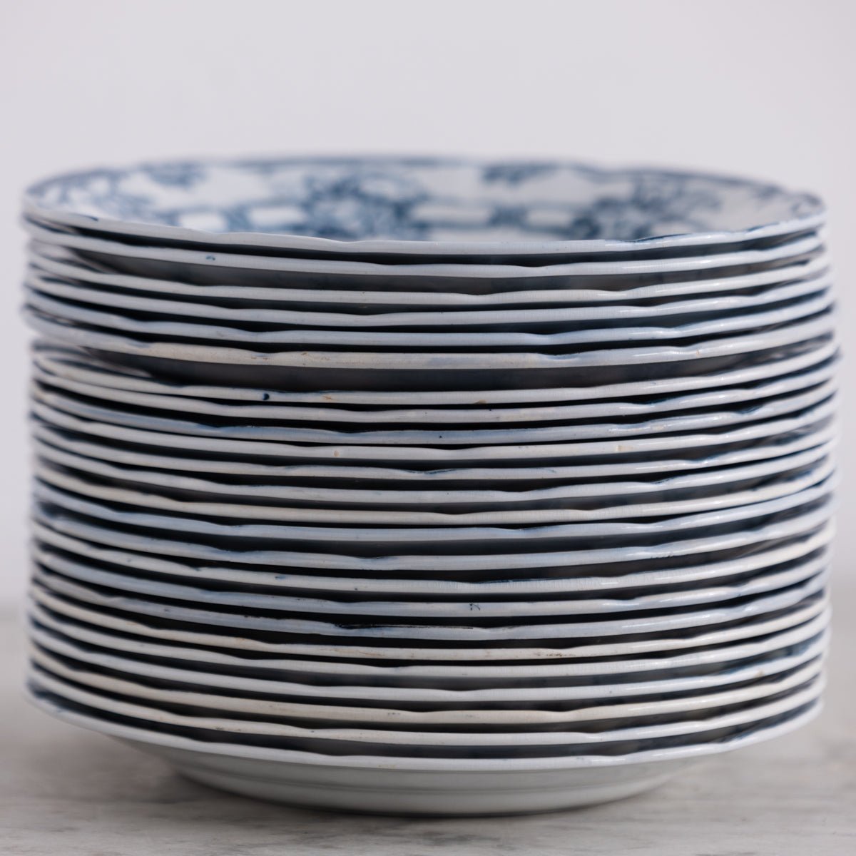 Ceres Flow Blue Transferware Dinner Plate Set of 4 - elsie green - the french kitchen