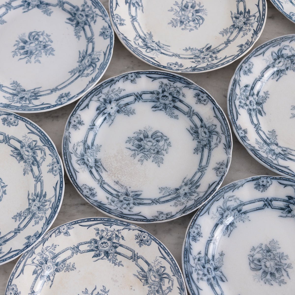 Ceres Flow Blue Transferware Dinner Plate Set of 4 - elsie green - the french kitchen
