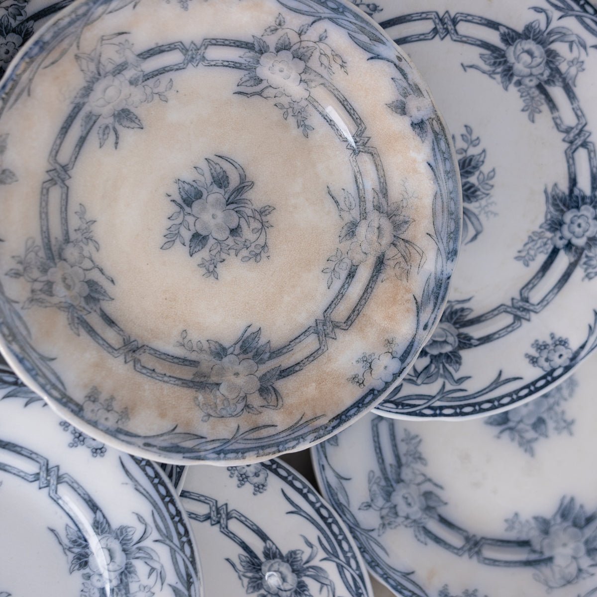 Ceres Flow Blue Transferware Dinner Plate Set of 4 - elsie green - the french kitchen