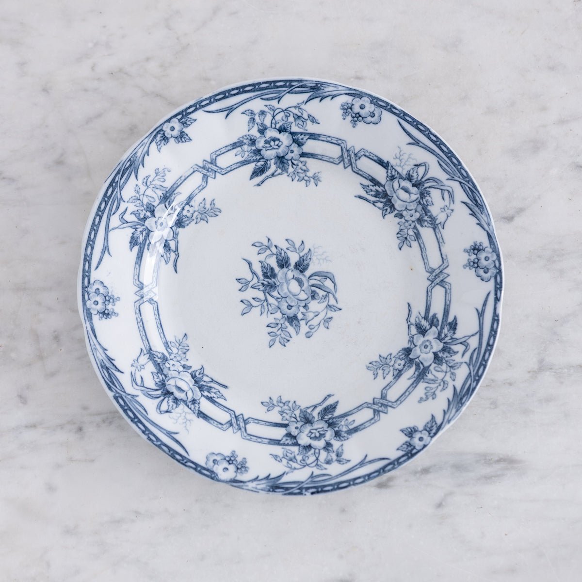 Ceres Flow Blue Transferware Salad Plate Set of 4 - elsie green - the french kitchen