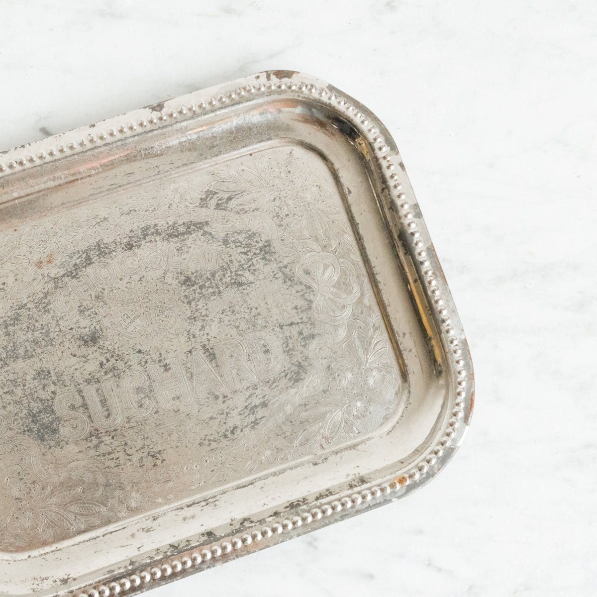 Chocolat Suchard Silver Tray - elsie green - The French Kitchen
