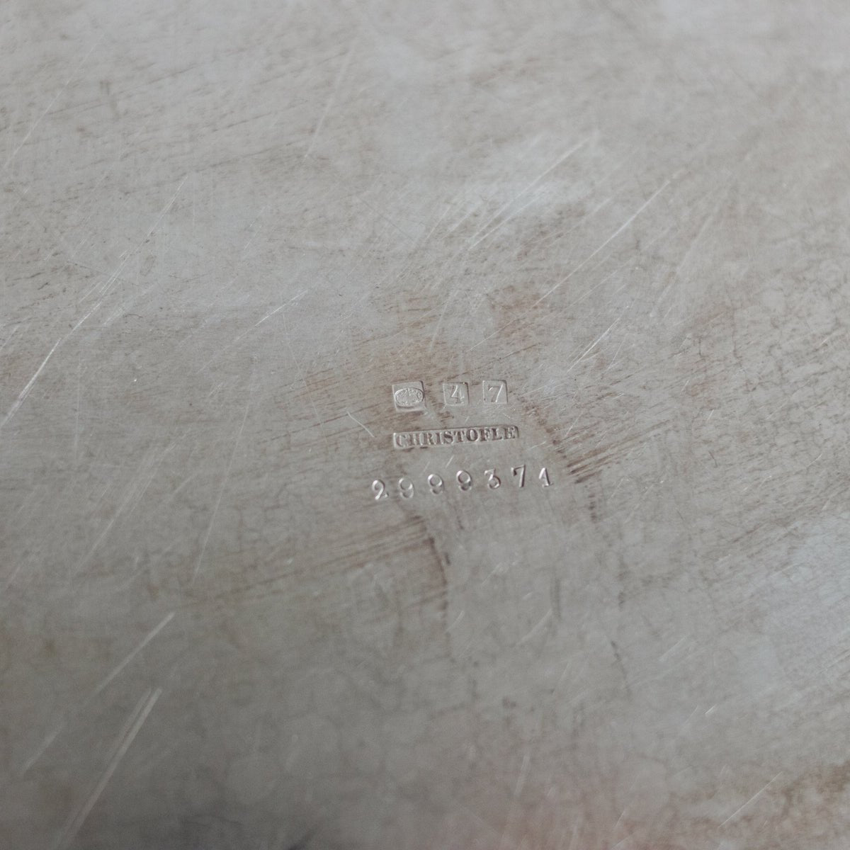 Christofle Silver Tray with Ordinal Numbers - elsie green - The French Kitchen