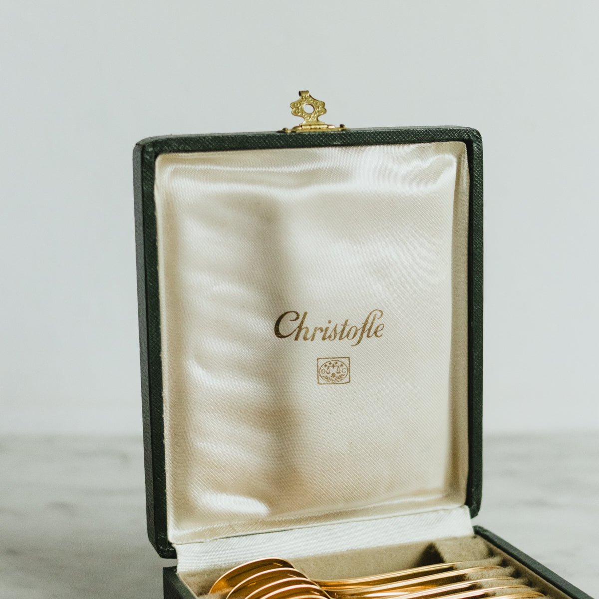 Christofle Vendome Gold - plated Demitasse Spoon Set of 12 - elsie green - the french kitchen