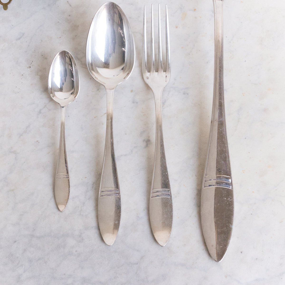 Christofle Vintage Flatware Set of 37 - elsie green - the french kitchen