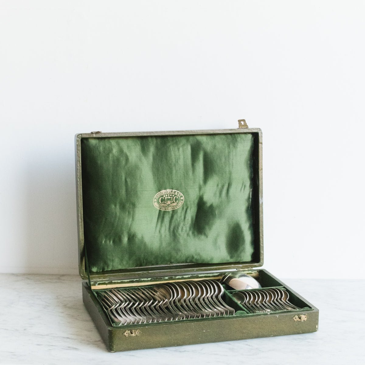 Christofle Vintage Flatware Set of 38 - elsie green - the french kitchen